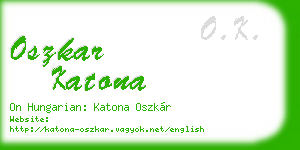 oszkar katona business card